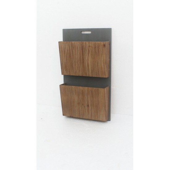 Wood Wall Storage/Wood Wall 2-Tier Magazine Rack