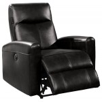 ACME Blane Recliner (Power Motion), Black Top Grain Leather