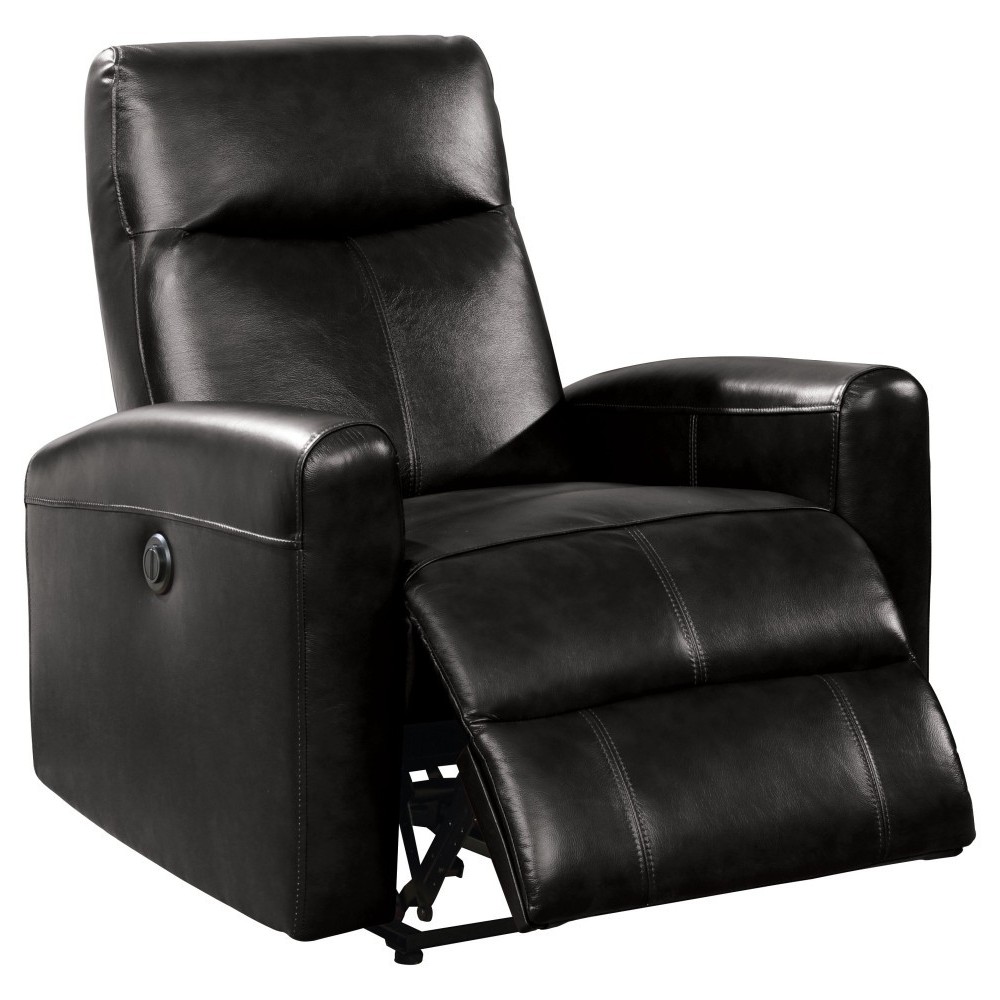 ACME Blane Recliner (Power Motion), Black Top Grain Leather