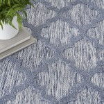 Nourison Easy Care NES01 Area Rug, Denim Blue, 4' x 6'