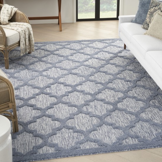 Nourison Easy Care NES01 Area Rug, Denim Blue, 7' x 10'