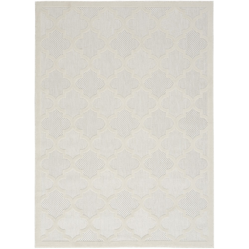 Nourison Easy Care NES01 Area Rug, Ivory/White, 5' x 7'