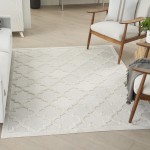 Nourison Easy Care NES01 Area Rug, Ivory/White, 5' x 7'