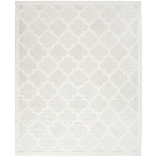 Nourison Easy Care NES01 Area Rug, Ivory/White, 7' x 10'