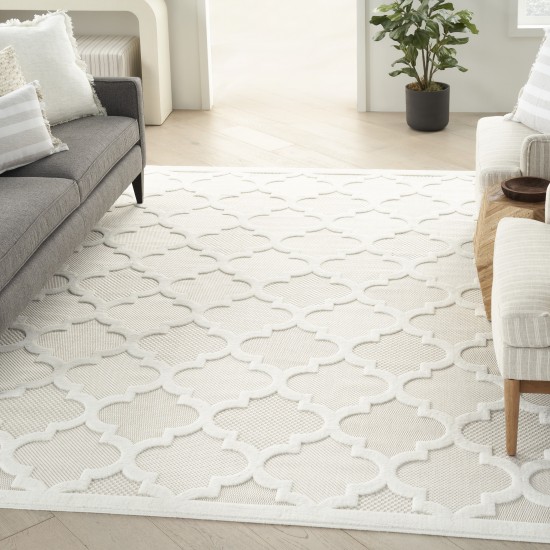 Nourison Easy Care NES01 Area Rug, Ivory/White, 7' x 10'