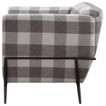 ACME Niamey II Accent Chair, Pattern Fabric & Metal