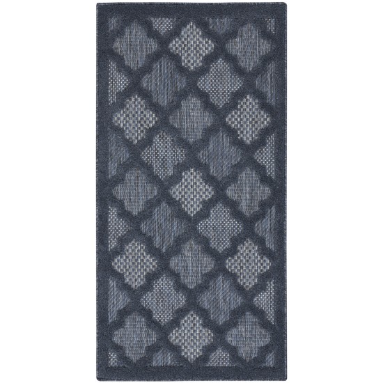 Nourison Easy Care NES01 Runner Rug, Navy Blue, 2' x 4'