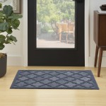 Nourison Easy Care NES01 Runner Rug, Navy Blue, 2' x 4'