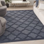 Nourison Easy Care NES01 Area Rug, Navy Blue, 7' x 10'