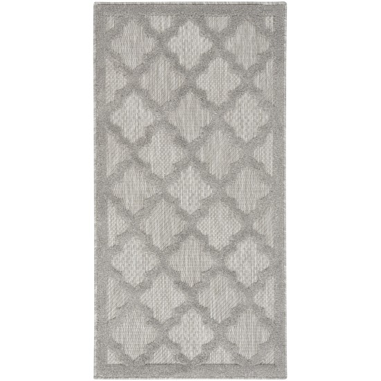 Nourison Easy Care NES01 Runner Rug, Silver/Grey, 2' x 4'