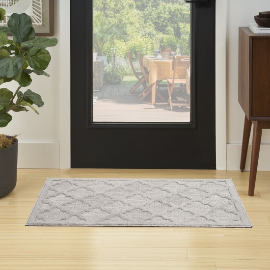 Nourison Easy Care NES01 Runner Rug, Silver/Grey, 2' x 4'