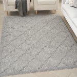 Nourison Easy Care NES01 Area Rug, Silver/Grey, 4' x 6'