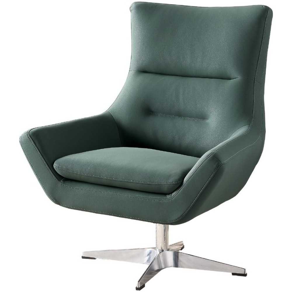 ACME Eudora Accent Chair, Green Leather Gel