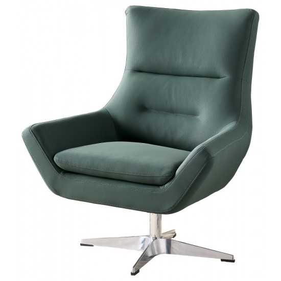 ACME Eudora Accent Chair, Green Leather Gel