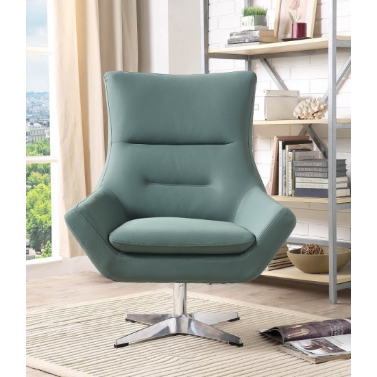 ACME Eudora Accent Chair, Green Leather Gel