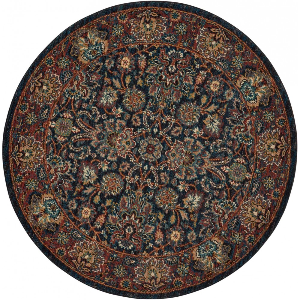 Nourison 2020 NR201 Area Rug, Navy, 5' x Round