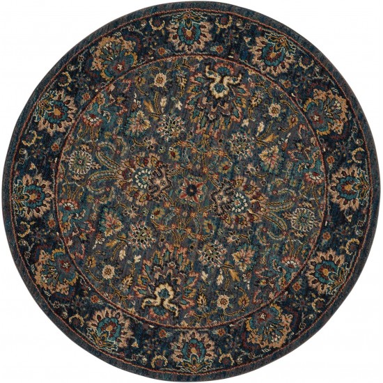 Nourison 2020 NR201 Area Rug, Steel, 5' x Round