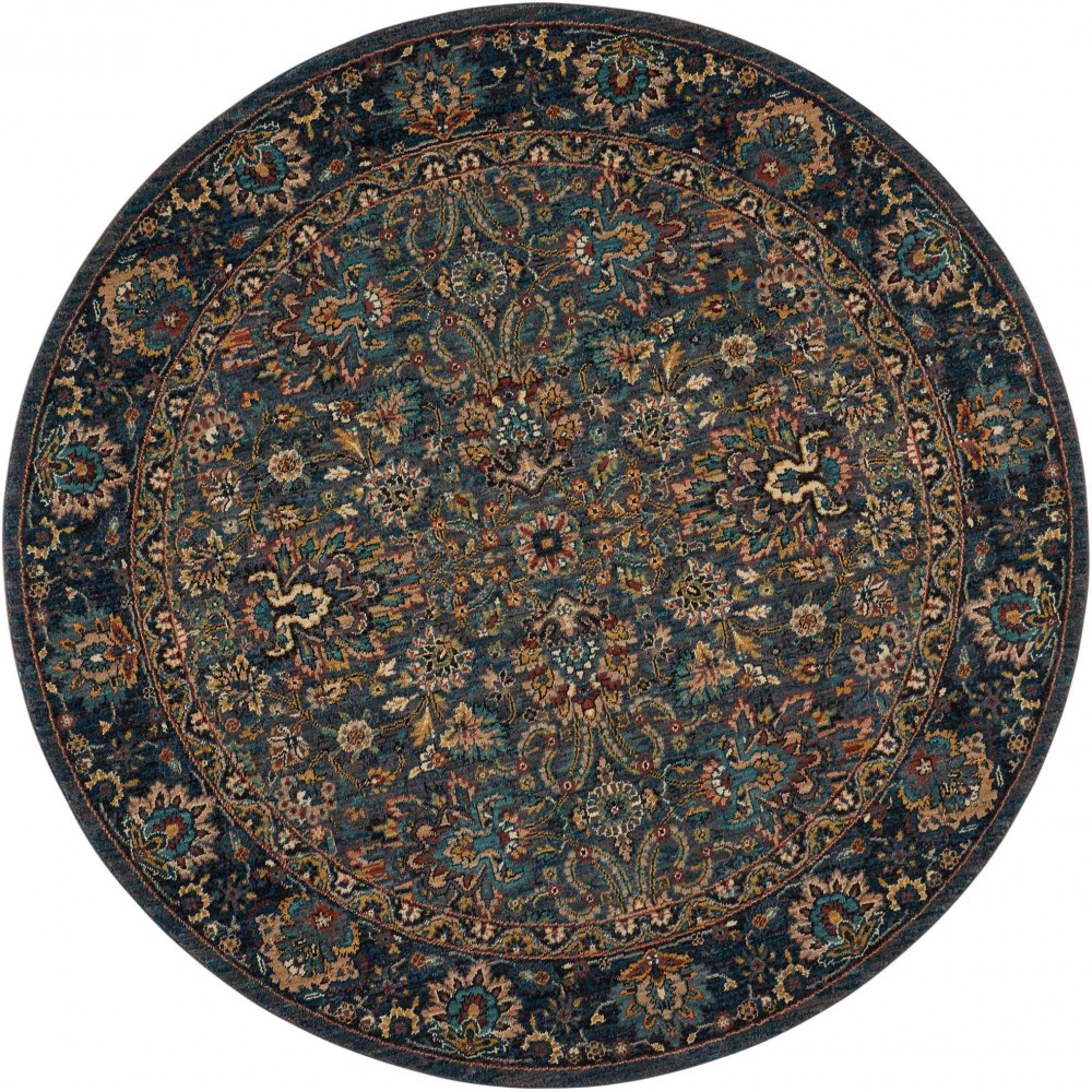 Nourison 2020 NR201 Area Rug, Steel, 7'5" x Round