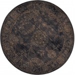 Nourison 2020 NR202 Area Rug, Charcoal, 5' x Round