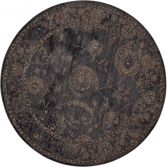 Nourison 2020 NR202 Area Rug, Charcoal, 7'5" x Round