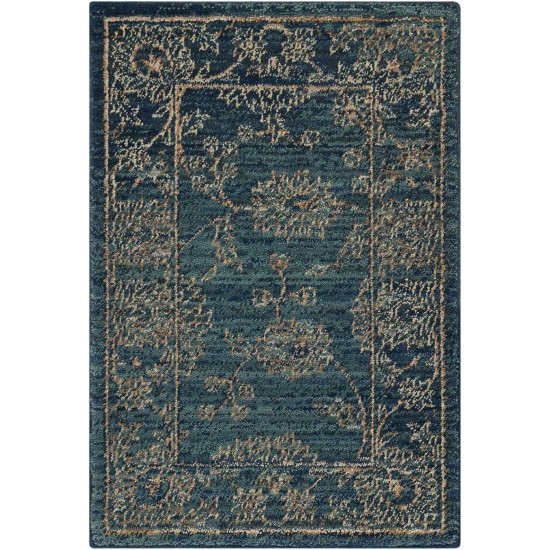 Nourison 2020 NR202 Area Rug, Teal, 2' x 3'