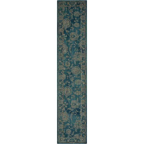 Nourison 2020 NR202 Runner Rug, Teal, 2'3" x 11'