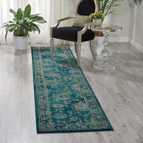 Nourison 2020 NR202 Runner Rug, Teal, 2'3" x 11'