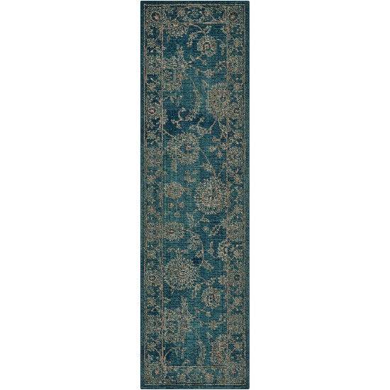 Nourison 2020 NR202 Runner Rug, Teal, 2'3" x 8'