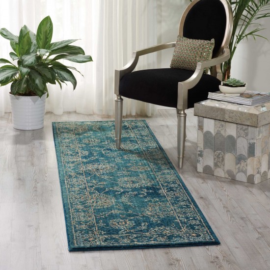 Nourison 2020 NR202 Runner Rug, Teal, 2'3" x 8'