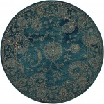 Nourison 2020 NR202 Area Rug, Teal, 7'5" x Round