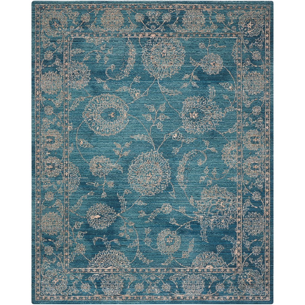 Nourison 2020 NR202 Area Rug, Teal, 8' x 10'6"