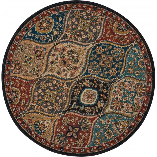 Nourison 2020 NR203 Area Rug, Multicolor, 5' x Round