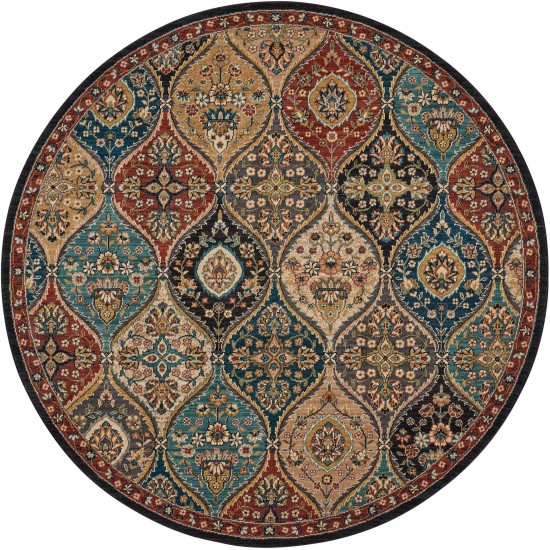 Nourison 2020 NR203 Area Rug, Multicolor, 7'5" x Round