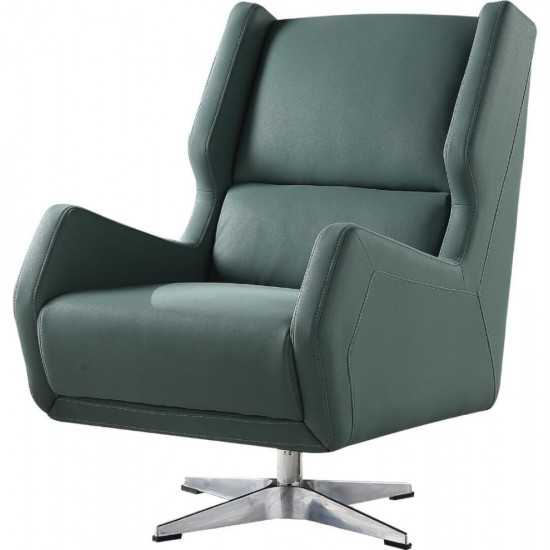 ACME Eudora II Accent Chair, Green Leather Gel