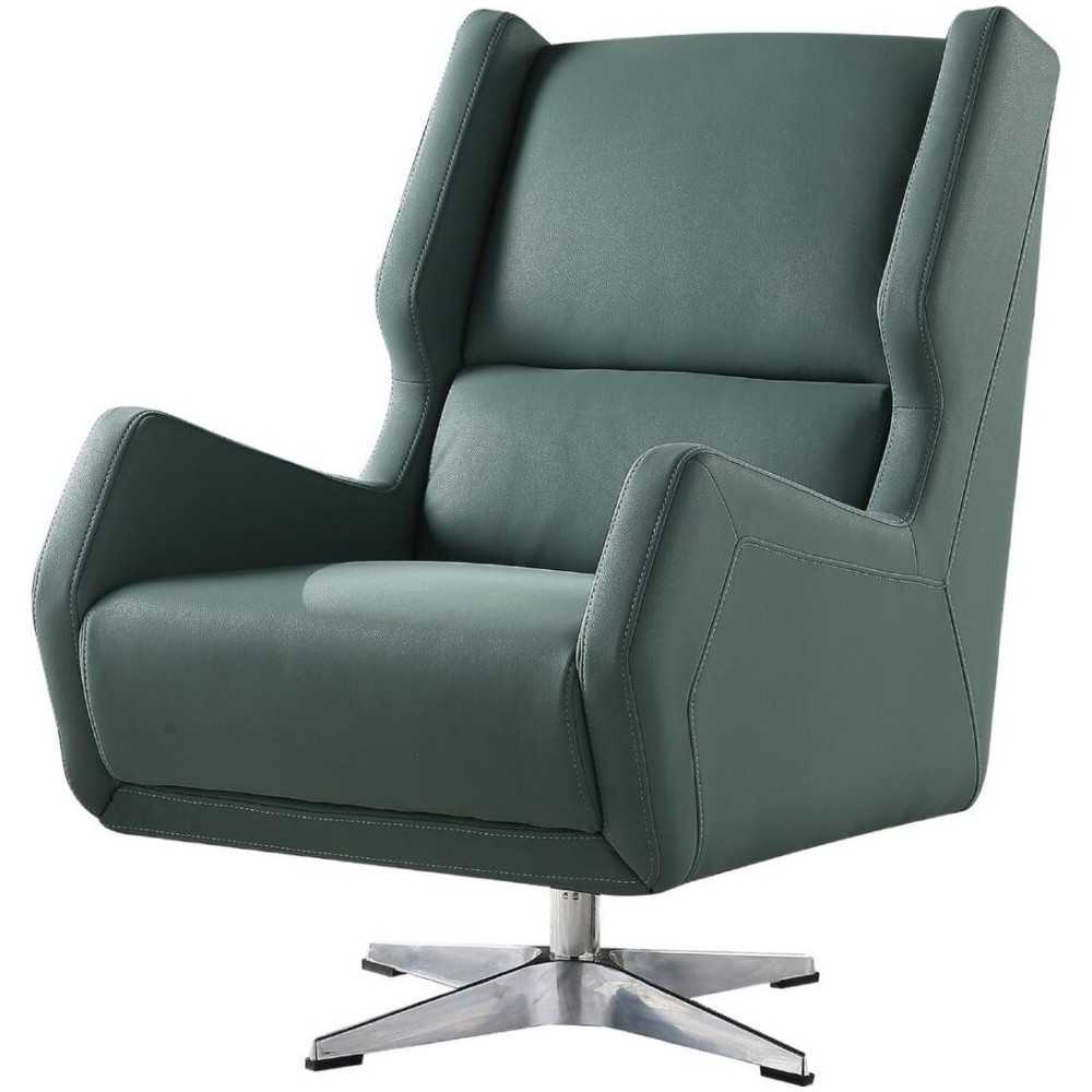 ACME Eudora II Accent Chair, Green Leather Gel