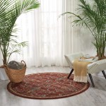 Nourison 2020 NR204 Area Rug, Brick, 5' x Round