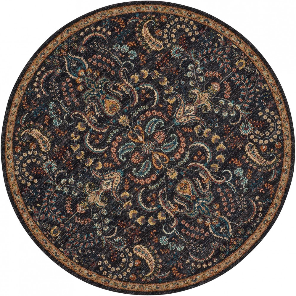 Nourison 2020 NR204 Area Rug, Nightfall, 7'5" x Round