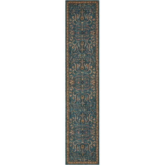 Nourison 2020 NR204 Runner Rug, Teal, 2'3" x 11'