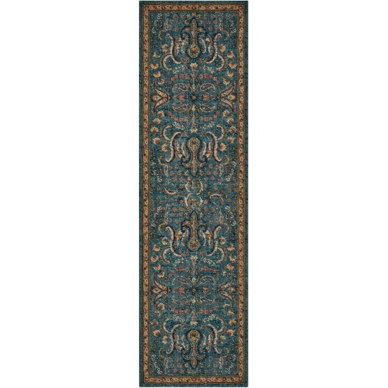 Nourison 2020 NR204 Runner Rug, Teal, 2'3" x 8'