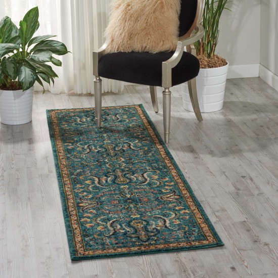 Nourison 2020 NR204 Runner Rug, Teal, 2'3" x 8'