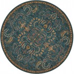 Nourison 2020 NR204 Area Rug, Teal, 7'5" x Round