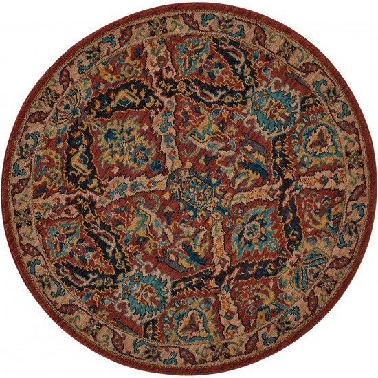 Nourison 2020 NR205 Area Rug, Terracotta, 5' x Round