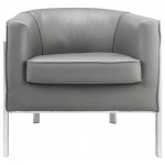 ACME Tiarnan Accent Chair, Vintage Gray PU & Chrome
