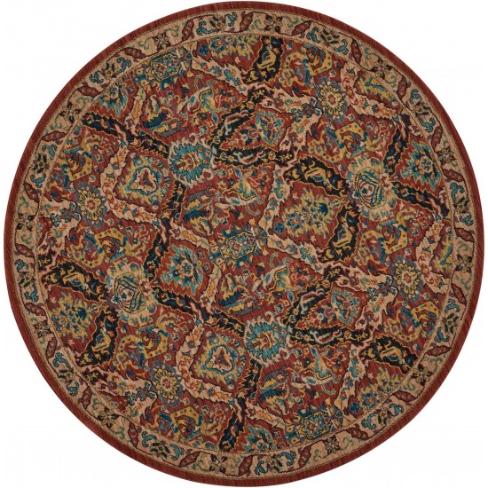 Nourison 2020 NR205 Area Rug, Terracotta, 7'5" x Round