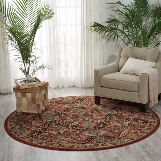 Nourison 2020 NR205 Area Rug, Terracotta, 7'5" x Round