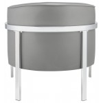 ACME Tiarnan Accent Chair, Vintage Gray PU & Chrome