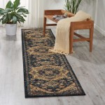 Nourison 2020 NR206 Runner Rug, Midnight, 2'3" x 11'