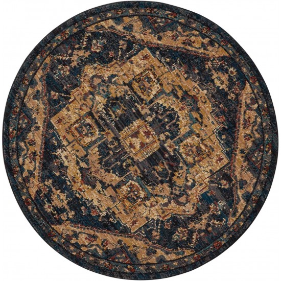 Nourison 2020 NR206 Area Rug, Midnight, 5' x Round