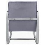 ACME Tasmine Accent Chair, Gray Velvet & Chrome