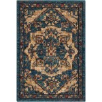 Nourison 2020 NR206 Area Rug, Teal, 2' x 3'